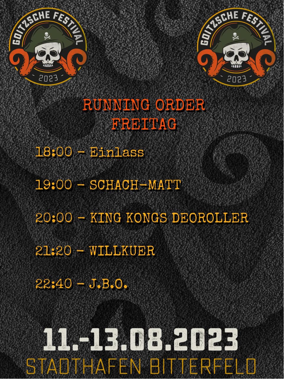 Running Order Freitag